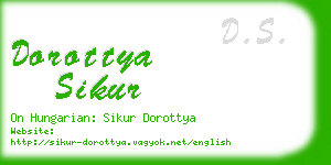 dorottya sikur business card